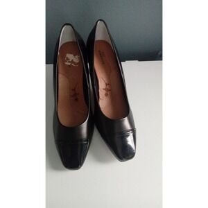 Rieker Romika Black Leather Pumps Classic Heel Dress Shoes Size Unknown
